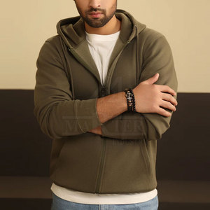 <b>Trendy</b> 100% Cotton Blended Zipper <b>Hoodies</b> Anti-Pilling Custom Printing Factory Wholesale Men's <b>Hoodies</b> Best Price Low MOQ - Product Image 4
