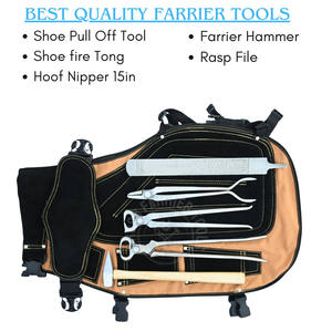 Kit de Ferrage avec Pince à Ferrures de 15 pouces, Tablier en Cuir Marron, Pince à Démontage, Pince à Sertir, Marteau de Fermeur Pointu, Râpe à Ferrures - Product Image 3