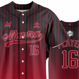 Maillot de baseball respirant grande taille pour hommes, personnalisable, imprimé par transfert thermique, qualité supérieure, vente en gros 2025 - Product Image 6
