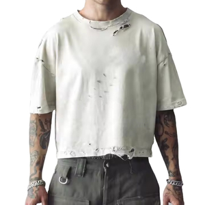 เสื้อยืดคอกลมชายแขนสั้นคุณภาพสูง เนื้อผ้านุ่ม น้ำหนักเบา ระบายอากาศได้ดี เป็นมิตรกับสิ่งแวดล้อม เหมาะสำหรับใส่ในฤดูร้อน สวมใส่สบาย ผลิตจากผ้าฝ้าย - Product Image 1