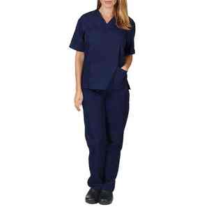 Medical Denim Scrub Suit Nurse Hospital Uniform <b>Set</b> <b>Doctors</b> Breathable Quick Dry Plus Size Men's OEM Service - Product Image 2