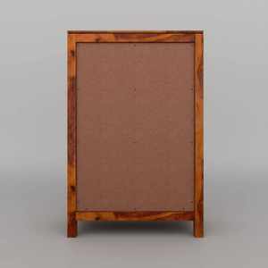 Meubles de rangement multifonctionnels en teck naturel pour salon et cuisine avec 4 étagères en bois, ensemble de meubles de bureau à domicile - Product Image 6