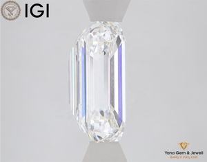 Diamante cultivado en laboratorio CVD de 2.50 quilates, forma esmeralda, color E, claridad VVS1, con certificado IGI, para anillo de compromiso personalizado. - Product Image 4