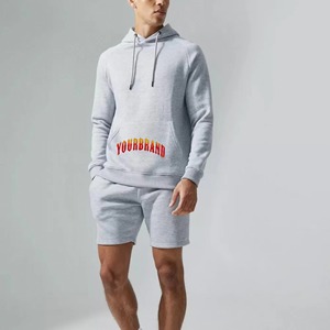 Survêtements courts de haute qualité 100% nylon, color block, fermeture éclair, grande taille, ensemble de jogging, logo imprimé personnalisé, streetwear, ensemble court pour hommes - Product Image 1