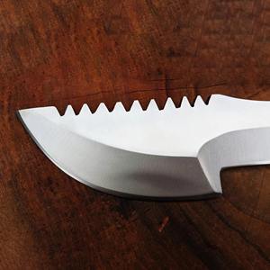 Hermoso Cuchillo de Caza y Camping de Hoja Fija de Acero Inoxidable de Alta Calidad Personalizado con Mango de Madera de Olivo y Rosa - Product Image 5