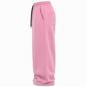 Casual <b>Women</b> Jogger <b>Trousers</b> Wide Leg Sweatpants Oversized Loose Fit <b>Fleece</b> Fabric Drawstring Waist Cotton Blend Lounge Pants - Product Image 3