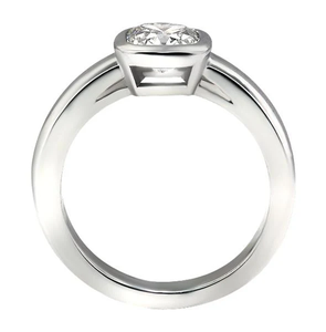 Anillo Elegante para Mujer con Diamante Moissanite Corte Cojín, Plata de Ley 925, Engaste Completo, Ideal para Propuesta Romántica - Product Image 2