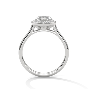 Elegant 14K White Gold Ring Comes With Marquise Cut Lab Grown Diamond Halo Setting GRA Certified Custom Engagement Ring <b>For</b> <b>Her</b> - Product Image 3