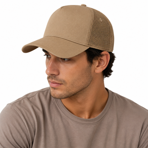 Vintage Trucker <b>Cap</b> Nylon Front Panel Polyester Mesh Back Adjustable Strap Closure Wholesale Bulk Supplier - Product Image 6