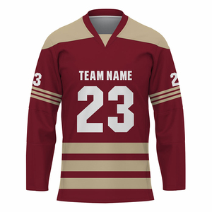Maillots de hockey sur glace personnalisés en gros, ensemble réversible, sublimation, nom de l'équipe sportive imprimé, 100% polyester, respirant, séchage rapide - Product Image 1