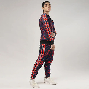 Wholesale OEM Custom Made 100% <b>Polyester</b> made <b>Hoodie</b> and Sweatpants Set Women Sublimation Tracksuits for Sale - Product Image 3