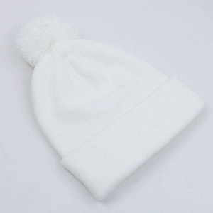 Nuevo Gorro de Invierno 2026 con Pompón Rosa, Gorro de Punto con Puño, Color Sólido, Estilo Lindo, Ropa de Invierno, Gorros, ODM OEM - Product Image 3