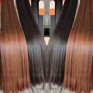 Haute Qualité 100% Cuticules Alignées Extensions de Cheveux Humains Double Dessiné Soyeux Trame Usine En Gros - Product Image 6