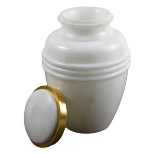 Urnes funéraires de style américain en pierre robuste avec perles circulaires en laiton de qualité supérieure, mettant en valeur un savoir-faire supérieur, urnes commémoratives - Product Image 3