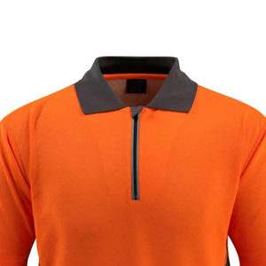 Camiseta Polo Reflectante de Alta Visibilidad para Guardias de Seguridad, Talla Grande, Unisex, Color Naranja Fluorescente, Ropa de Trabajo de Seguridad - Product Image 3