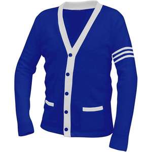 Cárdigan de hermandad griega con cuello en V para mujer, suéteres acrílicos tejidos, logotipo bordado universitario, cárdigan varsity. - Product Image 5