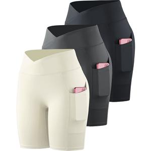 Pantalones Cortos Deportivos para Mujer, Diseño Nuevo, Cintura Alta Elástica, Transpirables, de Secado Rápido, Precio Directo de Fábrica, para Gimnasio, Fitness, Yoga y Entrenamiento - Product Image 4