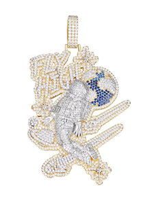 Colgante con Temática de Astronauta Volando con Cristales de Estrás, Aleación de Plata 925, Estilo Hiphop, Amuleto Unisex, Regalo de Joyería - Product Image 5