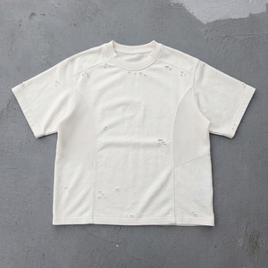 เสื้อยืดโอเวอร์ไซส์สไตล์วินเทจสำหรับผู้ชาย ผ้าคอตตอนหนานุ่ม ล้างสีแบบแอซิดวอช  สตรีทแวร์  รับผลิตแบบ OEM ODM - Product Image 3