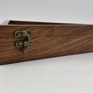 Handmade Triangular Wooden Spice Box | Indian Rosewood Masala Dabba Kitchen Organizer <b>Storage</b> <b>Container</b> with Lid Spoon - Product Image 5