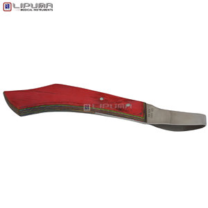 Cuchillo para Pezuñas de Alta Calidad, Hoja de Acero Inoxidable Alemán con Mango de Madera, Cuchillo Ajustable Reutilizable para Uso Veterinario en Cerdos y Caballos - Product Image 3