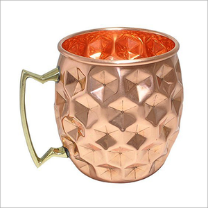 Metal Hot Selling Pure <b>Copper</b> Mugs With Brass Handle Mirror Polished Attractive Mugs for Health Benefits in Mugs for Home - Product Image 4