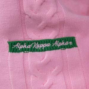 Cárdigan de Punto Trenzado AKA para Mujer, Suéter con Letras Griegas, Cierre de Botones, Premium, Suave, Cómodo, Elegante, Informal - Product Image 3