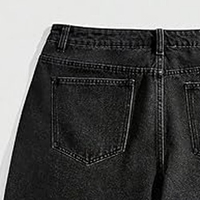 RNSHANGER Short en jean droit brodé bleu clair respirant taille mi-haute style urbain vintage pour homme grande taille 48