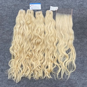 Produit le plus vendu Couleur # Lace frontal ondulée 613 en cheveux humains vietnamiens, prix abordable, sans perte ni nœuds - Product Image 2