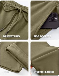 MOMENTUM Men's <b>Brown</b> Canvas Breathable Quick-Dry Lightweight Elastic Waist <b>Joggers</b> Side Pockets Summer Style Nylon/Cotton Unisex - Product Image 5