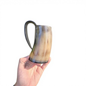 Latest Arrival Eco-Friendly Waterproof Polished Natural Horn Mug Handcrafted Decorative Custom Engraved Logo Antique/Modern - Product Image 5