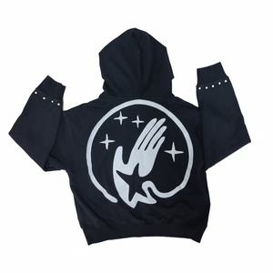 Sudadera con capucha y cremallera de alta resistencia para hombre, con apliques personalizados y logo impreso, estilo streetwear, cómoda. - Product Image 2