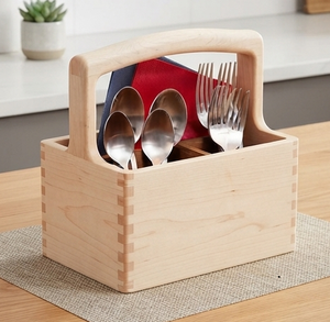 Cesta de Almacenamiento de Madera con Recubrimiento de Polvo Negro, Cesta de Madera Hecha a Mano para Cocina, Cesta de Color Arcilla para Almacenamiento en el Hogar, Venta al por Mayor - Product Image 3