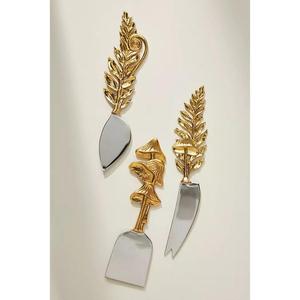 Wholesale New Design Silver Finished Metal <b>Cheese</b> <b>Set</b> with Copper Handle for Cake Serving & Kitchen Use Wedding Occasions - Product Image 5