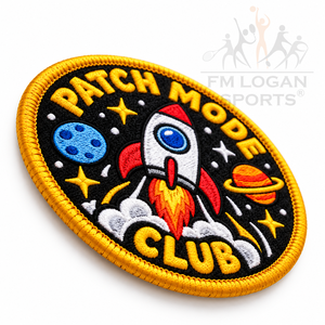 Écussons ronds personnalisés en feutre brodé, motif fusée spatiale, thermocollants ou à coudre, vente en gros, broderie de logo personnalisée - Product Image 3