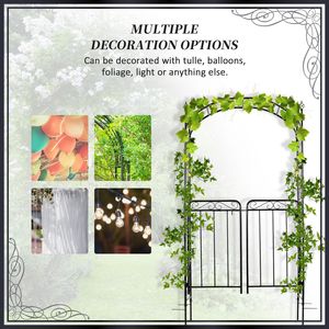 Arco da Giardino in Metallo per Piante Rampicanti, Decorazione per Matrimoni, Recinzione e Cancelli - Product Image 6