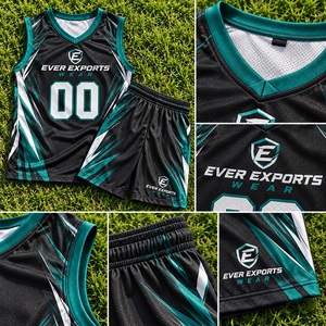 Conjunto de Uniforme de Baloncesto de Verano, Colorido y Ajustado, para Clubes, Personalizado con Nombre del Equipo, Impresión por Sublimación - Product Image 2