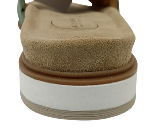 Sandalias de Plataforma Verdes de Gamuza, Punta Abierta, Acolchadas, Planas, de Verano, con Suela de EVA y Goma - Product Image 2