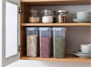 HALO <b>Plastic</b> <b>Food</b> <b>Storage</b> Container Large Airtight Kitchen Canister Clear <b>Food</b> Grade Sealed Grain <b>Box</b> for Rice Nuts - Product Image 3
