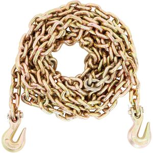 Catena di traino e legatura DOT certificata G80 per trasporto merci, limite di carico 7100 libbre, 3/8FT x 20FT, con ganci di sollevamento e fissaggio per sollevamento 7100 libbre - Product Image 6