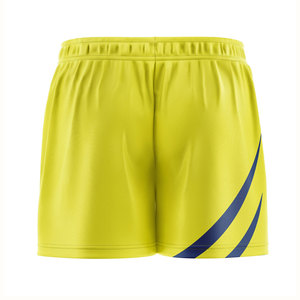 Yellow Sports Team Football <b>Soccer</b> Shorts for Men Fully Customised High Quality 100 Percent Polyester Athletic Training Match - Product Image 3