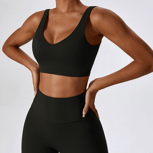 Conjuntos de Sujetadores Deportivos con Logotipo Personalizado, Conjunto de Yoga Ligero con Parches, Tops de Nailon y Spandex de Secado Rápido para Mujer, Ropa Deportiva Activa para Gimnasio y Fitness - Product Image 6