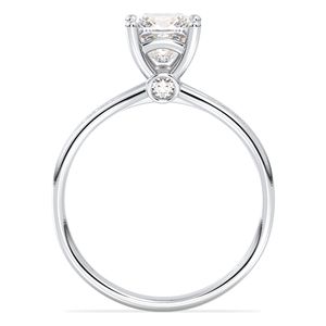 Anillos solitarios de moissanita de 1.56 quilates con corte princesa en oro sólido de 14K de REYES, gran oferta, para mujer, regalo de aniversario personalizado, joyería fina. - Product Image 6