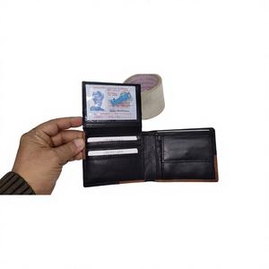 Portefeuille en cuir de vache véritable pour homme, tendance, porte-monnaie en cuir véritable, broderie de lettres, mode, imperméable, anniversaire, Saint-Valentin - Product Image 2