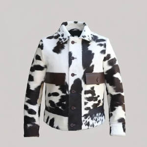 Veste en cuir pour homme, en cuir de vache véritable, imperméable, avec logo personnalisé, veste d'hiver. - Product Image 1