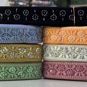 ผ้าลูกไม้ตาข่ายสีดำลายดอกไม้ปักอย่างประณีต เป็นมิตรกับสิ่งแวดล้อม สร้างสรรค์รายละเอียดอันวิจิตรงดงาม ใช้สำหรับชุดเจ้าสาว รองเท้าผ้า และกระเป๋า - Product Image 6