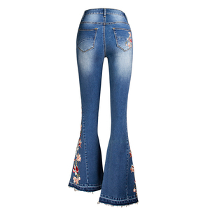 Nouveauté : Pantalon en jean évasé pour femme, confortable, décontracté, design professionnel, prix bas, broderie - Product Image 2