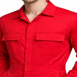 ชุดคลุมทำงานสีพื้นสำหรับผู้ชาย ชุดยูนิฟอร์มอุตสาหกรรม ทนทาน ป้องกันภัย ชุดจั๊มสูทช่างซ่อม ออกแบบได้ตามต้องการ ชุดทำงานสำหรับผู้ชาย - Product Image 4