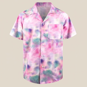 Custom Beach Hawaiian <b>Shirt</b> with All Over Sublimation Print Tropical Floral Design Short Sleeve Summer <b>Shirt</b> OEM Wholesale - Product Image 1
