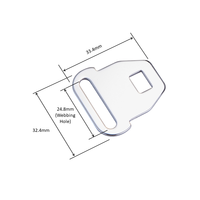 Boucles de ceinture multipoints à bouton-poussoir pour colliers d'animaux de compagnie, personnalisation de la marque, haute résistance à la traction, sangle de 1 pouce, acier au carbone